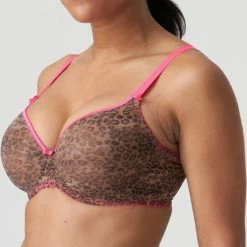 PrimaDonna Twist Cafe Plume Voorgevormde Beugel Bh 0242170 Cheetah - Maat 80D