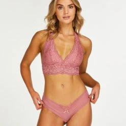 Hunkemöller Dames Lingerie Voorgevormde Halter Bralette Rose - Roze - Maat M -Badmode Verkoop 550x660 175