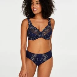 Hunkemöller Dames Lingerie Hoge Slip Diva - Blauw - Maat L -Badmode Verkoop 550x660 239