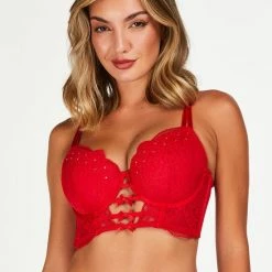 Hunkemöller Dames Lingerie Voorgevormde Longline Beugel Bh Oceana - Rood - Maat B75 -Badmode Verkoop 550x660 264