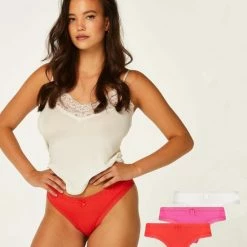 Hunkemöller Dames Lingerie 3-pack Slips - Rood - Maat M -Badmode Verkoop 550x660 333