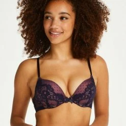 Hunkemöller Dames Lingerie Voorgevormde Maximizer Beugel Bh Bessie - Blauw - Maat D80 -Badmode Verkoop 550x660 340