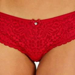 Hunkemöller Dames Lingerie Brazilian Rose - Rood - Maat L