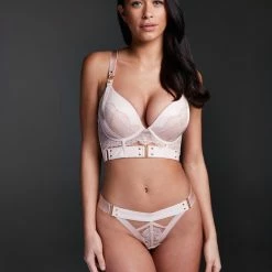 Hunkemöller Dames Lingerie Voorgevormde Push-up Longline Beugel Bh Occult - Roze - Maat D75 -Badmode Verkoop 550x660 513