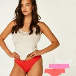 Hunkemöller Dames Lingerie 3-pack Slips - Rood - Maat S -Badmode Verkoop 550x660 551