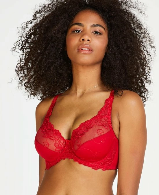 Hunkemöller Dames Lingerie Niet-voorgevormde Beugel Bh Diva - Rood - Maat E90 10 Hunkemöller Dames Lingerie Niet-voorgevormde Beugel Bh Diva - Rood - Maat E90 - Afbeelding 8