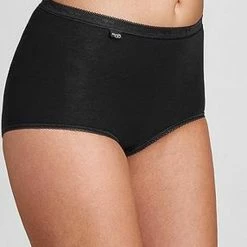 Sloggi Basic+ Dames Maxi Slip - 4-pack - Zwart - Maat 44 -Badmode Verkoop 550x676 3