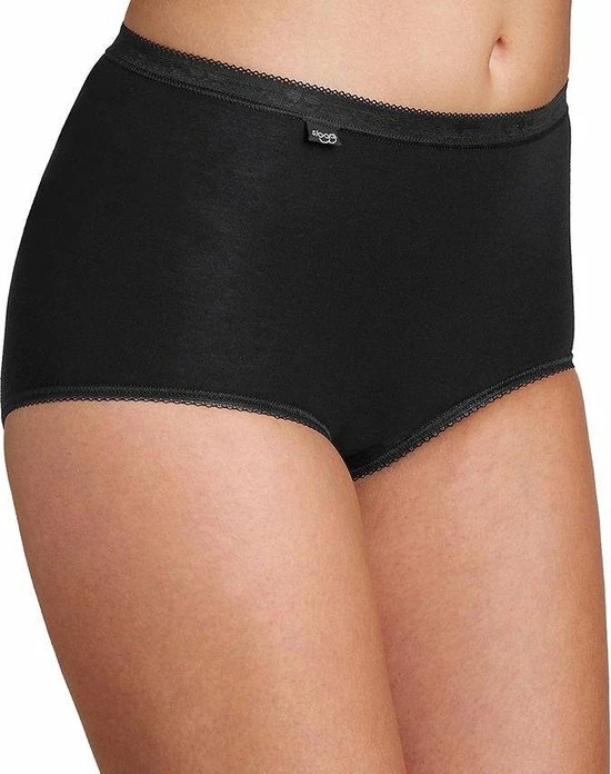 Sloggi Basic+ Dames Maxi Slip - 4-pack - Zwart - Maat 50 13 Sloggi Basic+ Dames Maxi Slip - 4-pack - Zwart - Maat 50 - Afbeelding 11
