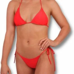 DERRINS STRING BIKINI Rood - Bikini Dames - Bikini Set - Sexy Bikini - Bikini Meisjes - High Waist Bikini -Badmode Verkoop 550x698 3
