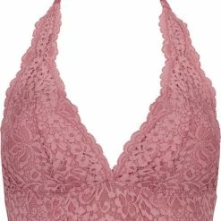 Hunkemöller Dames Lingerie Voorgevormde Halter Bralette Rose - Roze - Maat M