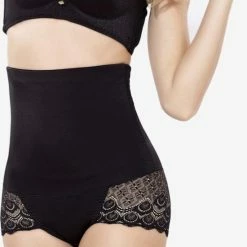 De Millennials - Shapewear Voor Billen,buik En Benen Zwart XXL | Corrigerend Ondergoed | Seamless Ondergoed | Dames |Afslankbroek |High Waist Ondergoed |Ultradun |Tummy Control |Lace