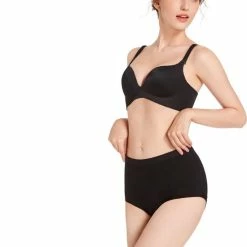 Bamboozy Menstruatie Ondergoed 4-laags Hoge Taille High Waist Corrigerend Slip Maat 2XL 44-46 Zwart Period Underwear Duurzaam Menstrueren Incontinentie Zero Waste Madelief -Badmode Verkoop 550x728 15