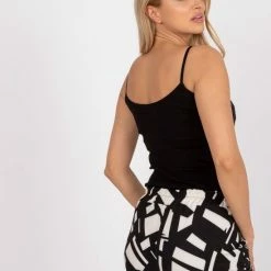 Merkloos Mooie Fashion Dames Hemd - Zwart Met Kant - 100% Katoen - Maat M/38 -Badmode Verkoop 550x733 62