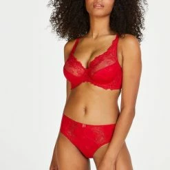Hunkemöller Dames Lingerie Niet-voorgevormde Beugel Bh Diva - Rood - Maat D95 -Badmode Verkoop 550x737