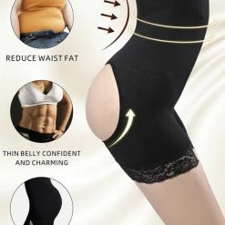 De Millennials - Shapewear De Millennials String Shaper Zwart Maat M/L - Thong Shaper - Corrigerend String -Onzichtbare String - String Met Hoge Taille -Shape Wear -High Waist String -Dames -Correctie Ondergoed-Naadloos String -seamless Thong -Afslank- Billen Push-