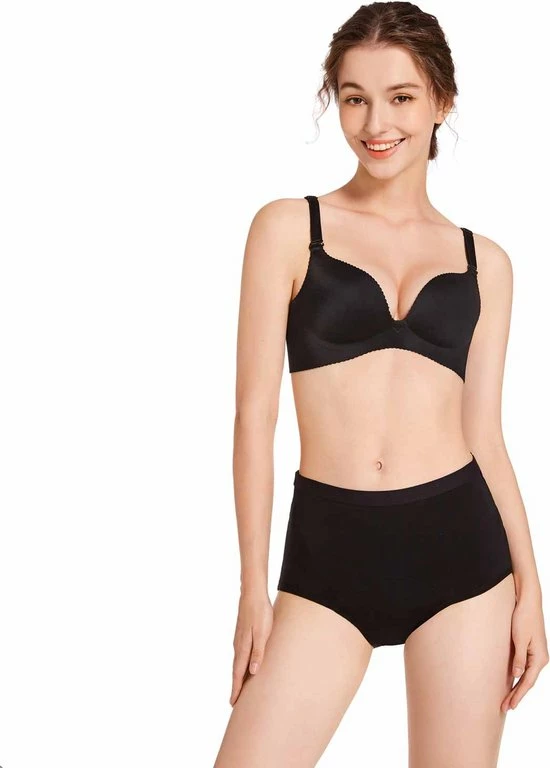 Bamboozy Menstruatie Ondergoed 4-laags Hoge Taille High Waist Corrigerend Slip Maat 3XL 46-48 Zwart Period Underwear Duurzaam Menstrueren Incontinentie Zero Waste Madelief 8 Bamboozy Menstruatie Ondergoed 4-laags Hoge Taille High Waist Corrigerend Slip Maat 3XL 46-48 Zwart Period Underwear Duurzaam Menstrueren Incontinentie Zero Waste Madelief - Afbeelding 6