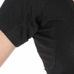 ConfidenceForAll® Dames Premium Anti Zweet Shirt Met Ingenaaide Okselpads - Zijdezacht Modal En Verkoelend Katoen - Maat M Zwart -Badmode Verkoop 550x776 1
