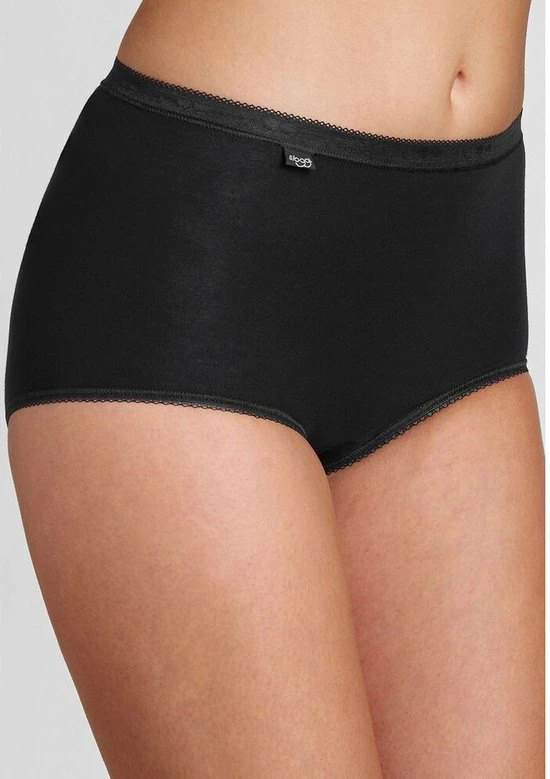 Sloggi Basic+ Dames Maxi Slip - 4-pack - Zwart - Maat 46 8 Sloggi Basic+ Dames Maxi Slip - 4-pack - Zwart - Maat 46 - Afbeelding 6