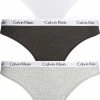Calvin Klein Dames Slips (3-pack) - Zwart, Wit, Grijs - Maat XS