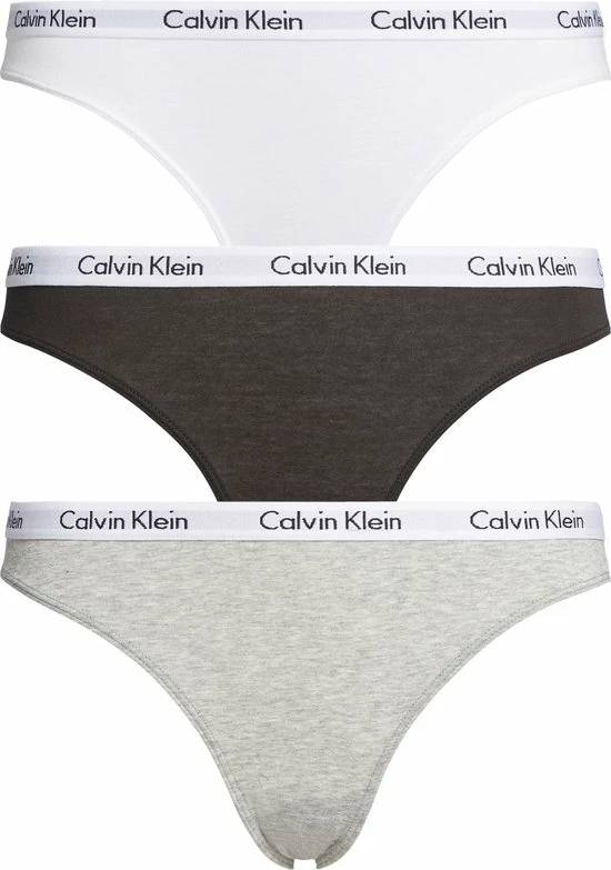 Calvin Klein Dames Slips (3-pack) - Zwart, Wit, Grijs - Maat S 3 Calvin Klein Dames Slips (3-pack) - Zwart, Wit, Grijs - Maat S