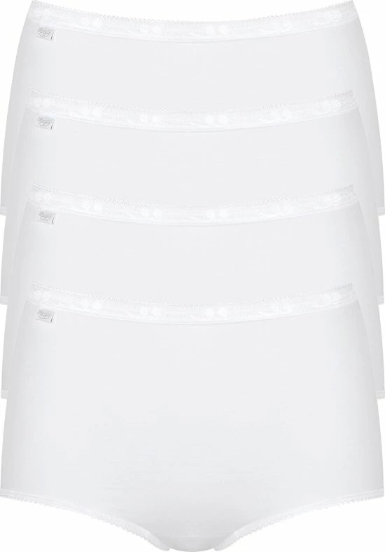 Sloggi Basic+ Dames Maxi Slip - 4-pack - Wit - Maat 44 3 Sloggi Basic+ Dames Maxi Slip - 4-pack - Wit - Maat 44