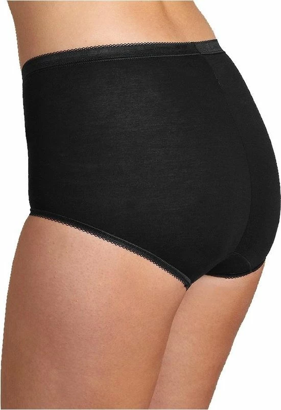 Sloggi Basic+ Dames Maxi Slip - 4-pack - Zwart - Maat 42 14 Sloggi Basic+ Dames Maxi Slip - 4-pack - Zwart - Maat 42 - Afbeelding 12