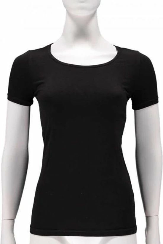 Apollo Bamboo T-shirts Women Basic 2 Pak Black Ronde Hals Maat L 7 Apollo Bamboo T-shirts Women Basic 2 Pak Black Ronde Hals Maat L - Afbeelding 5