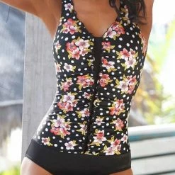 Merkloos Badpak Dames - Bloemenprint - Maat XL -Badmode Verkoop 550x824 25