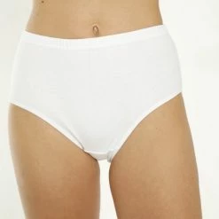 Marly MOON'S Hoge Taille Ribana - 100% Katoen - Ondergoed Dames Slips - XXL - Wit - 1 Stuk -Badmode Verkoop 550x824 30