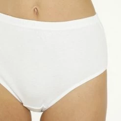 Marly MOON'S Hoge Taille Ribana - 100% Katoen - Ondergoed Dames Slips - XXL - Wit - 1 Stuk -Badmode Verkoop 550x824 31