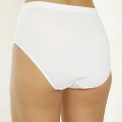 Marly MOON'S Hoge Taille Ribana - 100% Katoen - Ondergoed Dames Slips - XXL - Wit - 1 Stuk -Badmode Verkoop 550x824 32