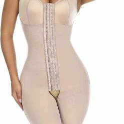Yermin Beauty Corrigerende Shapewear Corset - Corrigerende Bh - Met 3 Rijen Verstelbare Haakjes Beige Maat XL